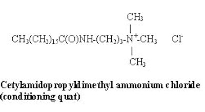 Cetylamidopropyldimethyl ammonium chloride (conditioning quat)