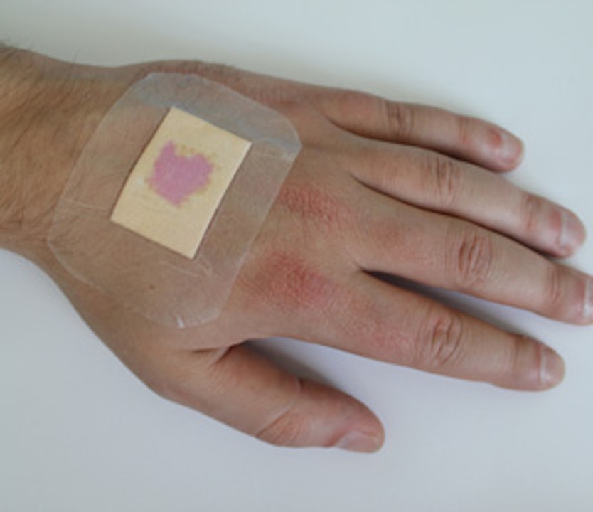 Realistic medical patch. Injury bandage. Skin color plasters