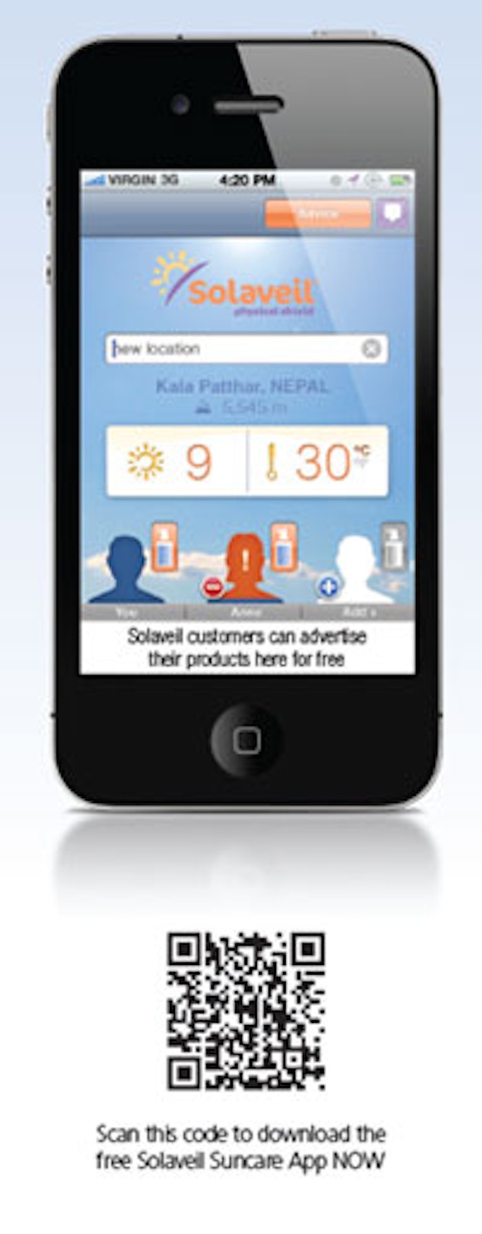 Stay protected on the go with the new Solaveil Suncare iPhone App— developed to accurately offer SPF recommendations based on skin type and the UV index of your current location. Available for FREE at the iPhone App Store.