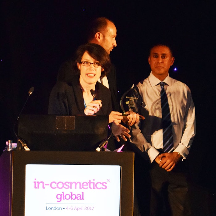 Naturex's Eliorelys ingredient, derived from cherry blossoms using deep eutectic solvents, won gold for the “best green ingredient” during in-cosmetics 2017.