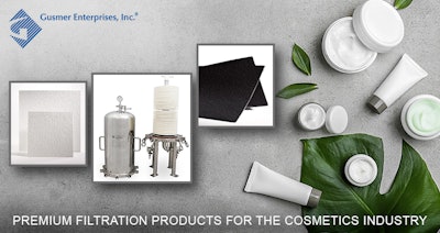 Gusmer Enterprises has been providing quality products and services to the cosmetics industry for decades. Our customers have found great success with our wide variety of filtration products. We offer filter media that aids in the removal of color, odor and particulates from liquid cosmetics; leaving our customers with a clean, filtered and polished product. Gusmer Enterprise’s filtration products are the solution to your liquid clarification needs.