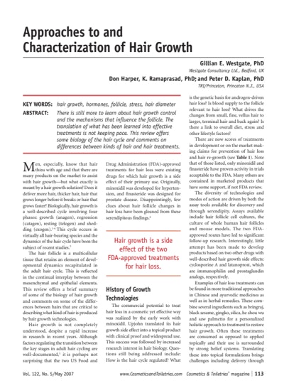 Article Download: Approaches to and Characterization of Hair Growth