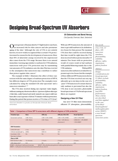 Designing Broad-Spectrum UV Absorbers