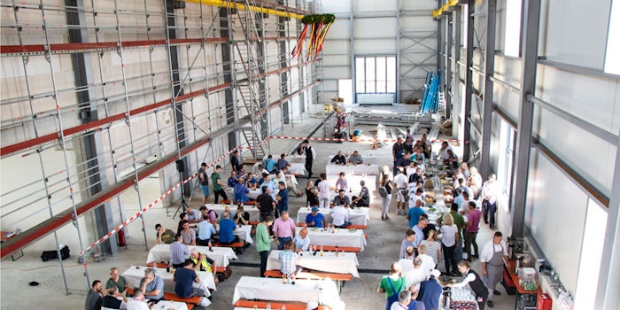 Merck KGaA celebrated the topping out of the new production facility, a traditional ceremony marking the placement of the last beam in a structure, in Gernsheim end of last month.