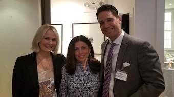 Jillian Wright of IBE (at left) spoke about the changing indie beauty landscape during the CIBS luncheon.