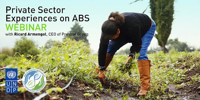 Provital Group CEO Ricard Armengol will be presenting a webinar about private sector experiences on access benefit sharing (ABS).