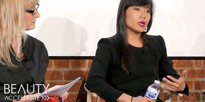 Samantha Mang of Function of Beauty discussed the collaboration among R&D, marketing and suppliers.