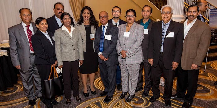Sabinsa's New Jersey staff posed for a picture after being named number 15 on Fast 50, a list of the 50 fastest growing companies in the state.