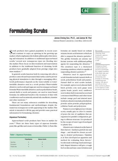 Article Download: Formulating Scrubs