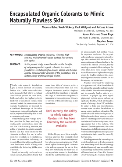 Article Download: Encapsulated Organic Colorants to Mimic Naturally Flawless Ski