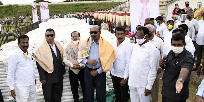 Sabinsa's philanthropic organization donates food to India.