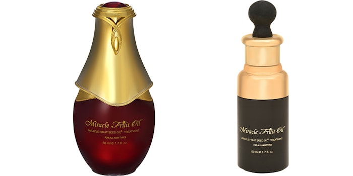 Miracle Fruit Seed Oil Treatment and Miracle Fruit Seed Oil Hair and Scalp Treatment.