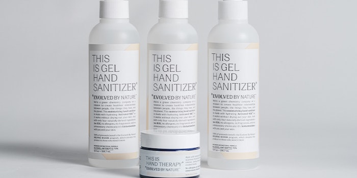 QVC customers package: including three This Is Gel Hand Sanitizers and one This Is Hand Therapy moisturizer. Photo Credit: QVC.