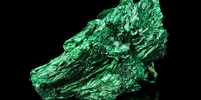 Derived from malachite stone, Positive Products Group’s PPG Natural Malachite Extract uses the natural copper that is in the stone to create a skin protecting and repairing extract.