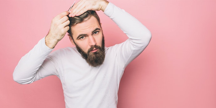 The texturizing powder trend is being marketed and searched for as a product for men.
