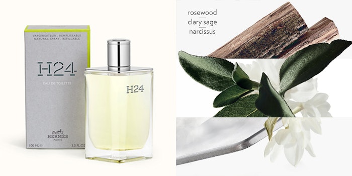 Herm&egrave;s H24 refillable fragrance is a light and fresh scent with sage and sclarene. Photo: Hermes.