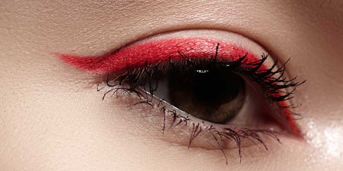 Carmine is one of the only red colorants approved for eye-area cosmetics such as eyeliner, mascara and eyeshadow.