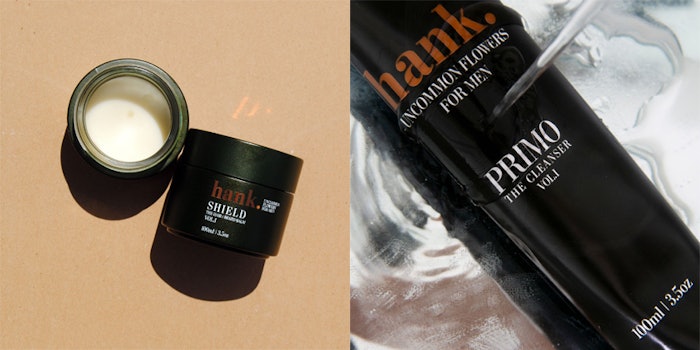 Hank Skincare's Shield Beard Balm and Primo Cleanser.