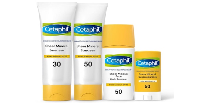Cetaphil's Sheer Mineral Sunscreen collection.