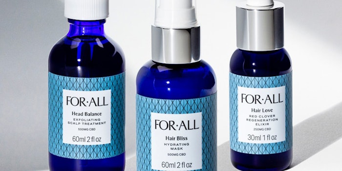 For All's products are formulated with CBD from Colorado hemp plants.