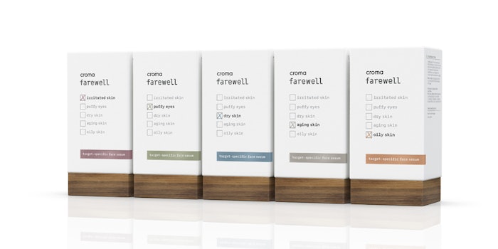 The line includes five serums for five facial skin conditions.