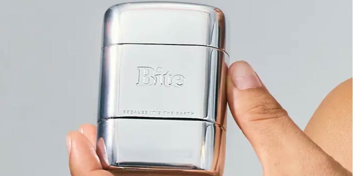 Bite Deodorant is the first-ever 100% plastic-free deodorant with compostable refills and comes in three scents, according to the company.