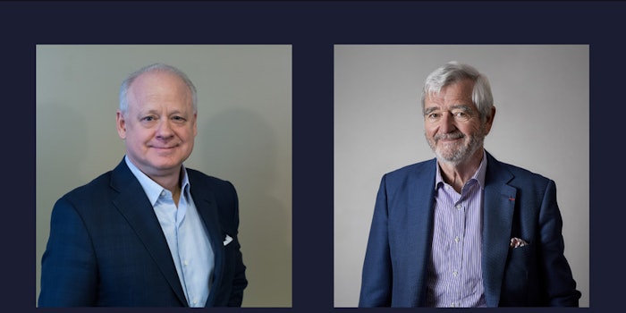 CEO André Hoffmann (left) succeeding Reinold Geiger.