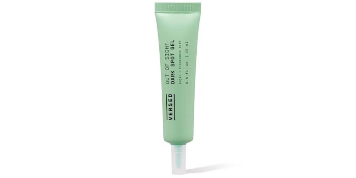 Versed's Out of Sight Dark Spot Gel is formulated with tranexamic acid, niacinamide and licorice root extract and intended to disguise dark spots.