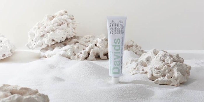 Davids' latest toothpaste contains nano-hydroxyapatite, an ingredient first developed by NASA to repair astronauts' teeth that contains the same material that naturally makes up teeth.