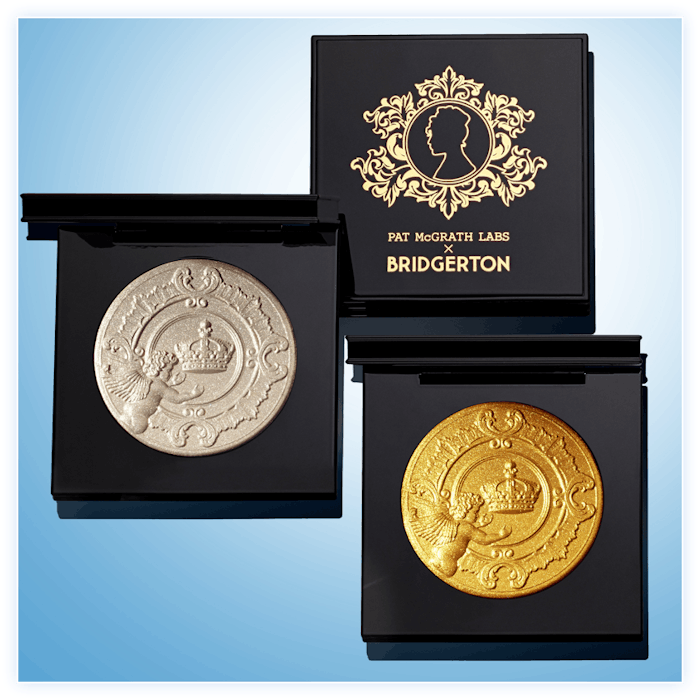 The cosmetics collection includes Mthrshp: Diamond of the First Water palette, Divine Blush + Glow Trio: Love at First Blush and Skin Fetish: Sublime Skin Highlighter.