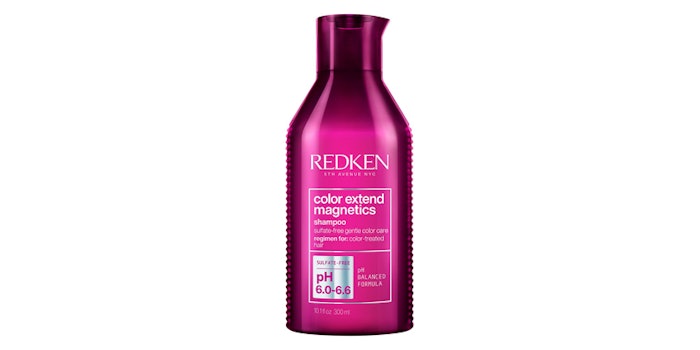 Redken's Color Extend Magnetics Sulfate-free Shampoo is a sulfate-free shampoo for color-treated hair that protects hair color from fading and enhances shine.