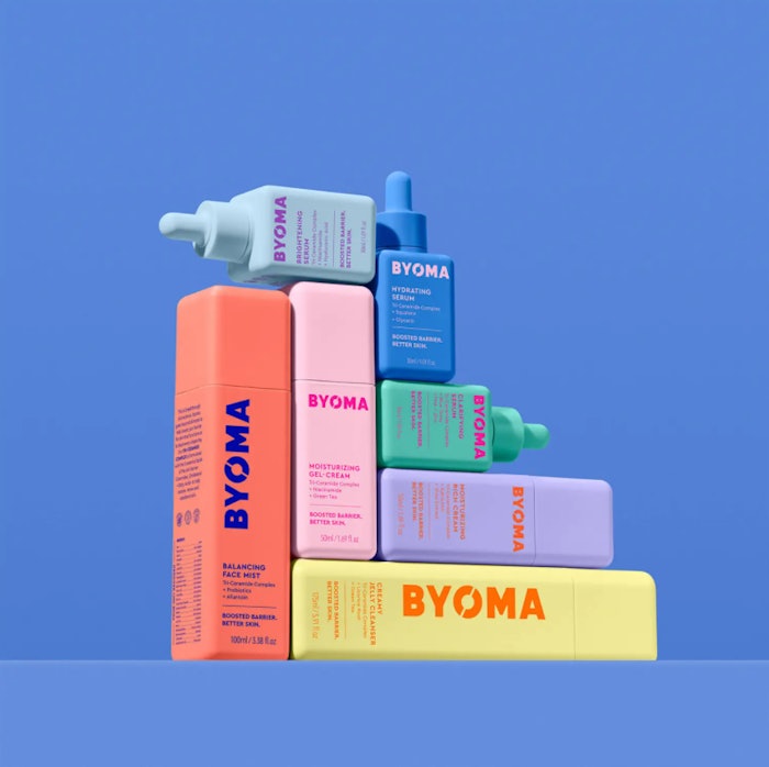 Byoma uses a tri-ceramide complex of ceramides, cholesterol and fatty acids in its debut products.