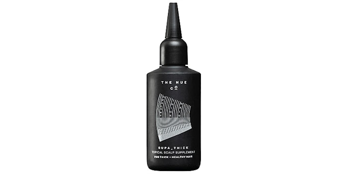 The Nue Co's Supa Thick Scalp Serum is a topical scalp supplement that addresses hair shedding, supports hair growth and rebalances an oily, flaky-looking or dry scalp, per the brand. It qualifies for the retailer's Clean + Planet Positive label.
