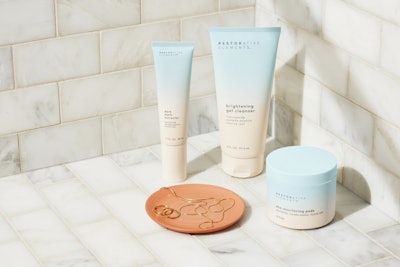 Alchemee's Restorative Routine is a three-step skin care routine focused on skin hyperpigmentation.