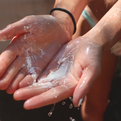 To use the product, consumers shake the bottle to loosen up the powders, pour the product to damp hands, add a few drops of water and rub their palms together until the powder fully activates into a creamy lather.