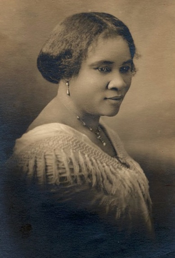 Madam C.J. Walker, the first self-made U.S. woman to become a millionaire; photo by Scurlock Studio (Washington, D.C.) (photographers), Smithsonian Institution, National Museum of American History.