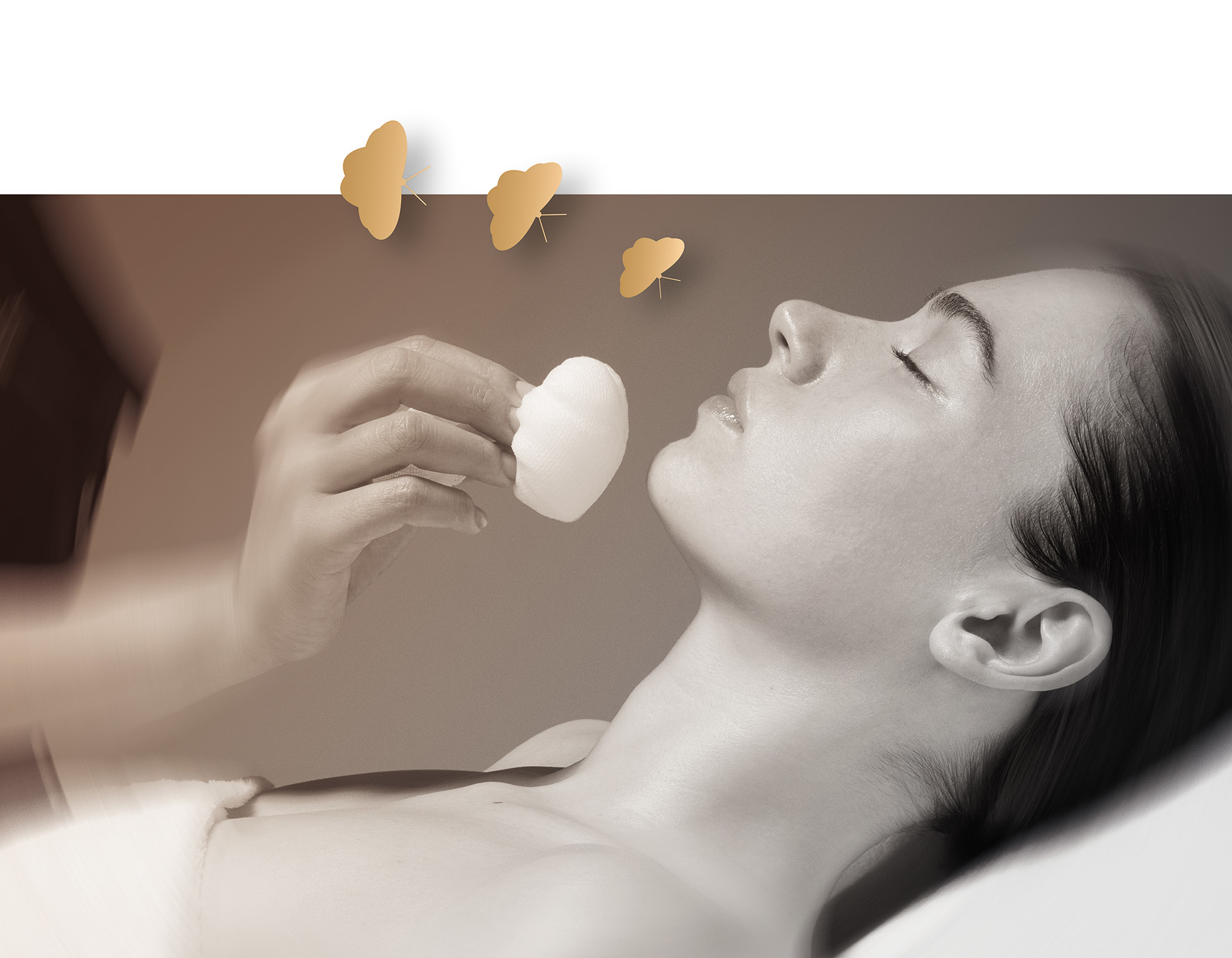 Woman getting facial