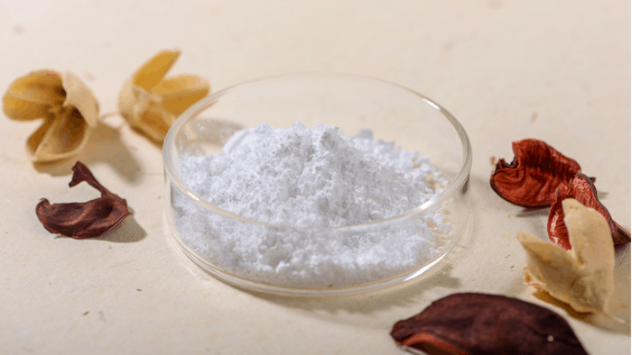 Pure allantoin is a white, odorless powder extracted from plants.