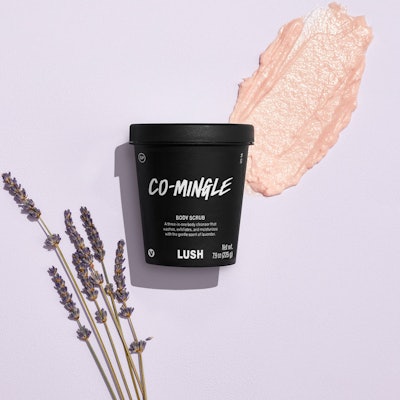Co-Mingle Body Scrub is a body exfoliator formulated with ground tagua nut, bamboo and lavender.