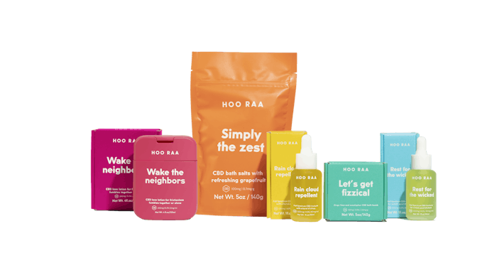 Hoo Raa's debut products include CBD-infused oral elixirs, bath bombs, intimacy enhancing lotion and sleep aid.