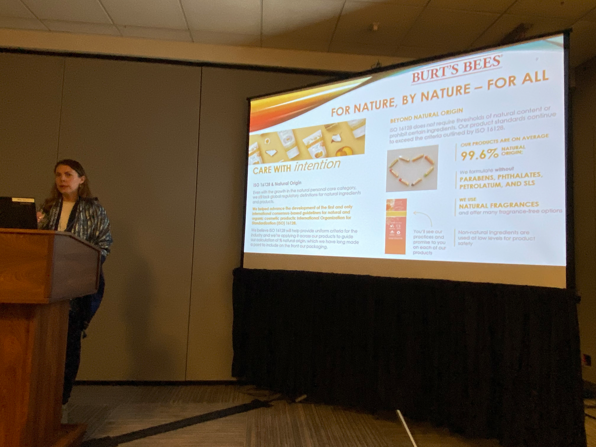 Pictured: Shannon Hess addresses supply chain overview, cosmetic brand practical steps risk mitigation and best practice.