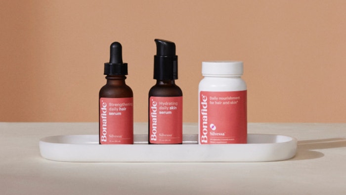 Bonafide Silvessa is a three-step system designed to improve the health and appearance of hair and skin impacted by menopause.