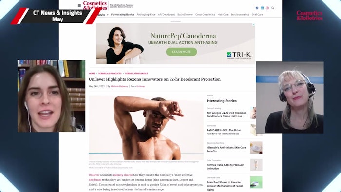 In this weekly video chat, Cosmetics & Toiletries Assistant Editor, Michele Behrens and Managing Scientific Editor, Rachel Grabenhofer sit down to discuss the market relevance of the top-searched terms on C&T's website. Watch now.