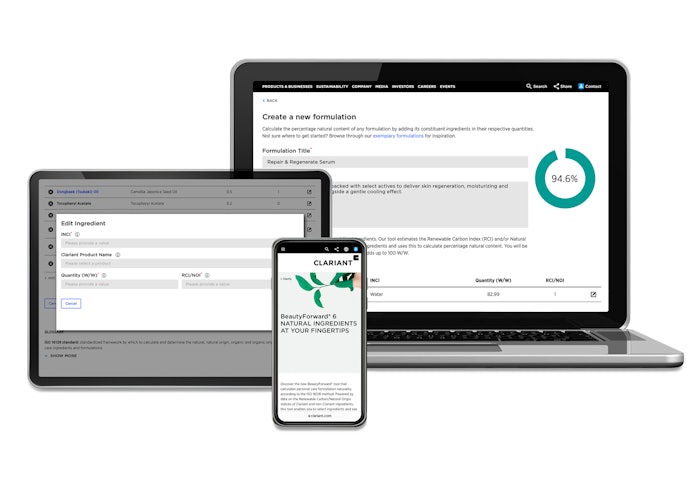The BeautyForward 6 digital calculator makes it easy for formulators to select low fossil-carbon ingredients and give beauty consumers greater transparency on plant-based products.