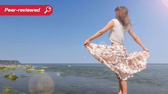 To prevent and repair UV-induced skin damage, a sustainable ingredient was developed from Sargassum vulgare, a brown seaweed that naturally evolved phlorotannins to defend against UV damage. The algae was fermented using a proprietary yeast to enrich this bioactive content; the resulting ingredient was tested as described here for skin benefits.