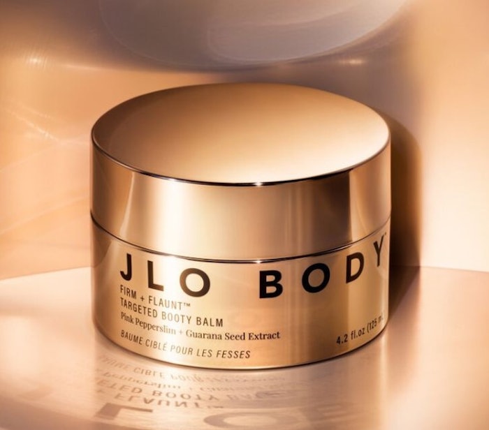 The Firm + Flaunt Targeted Booty Balm is said to visibly firm and hydrate skin and fade the appearance of stretch marks for a smoother, more refined-looking booty.