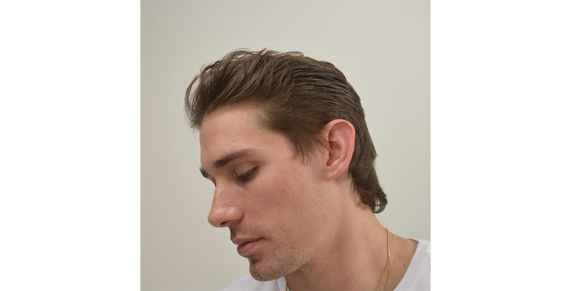 Modern mullet, side view