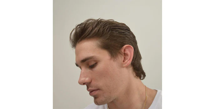 Modern mullet, side view