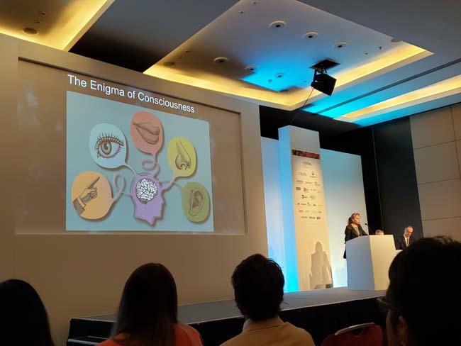 Baroness Susan Greenfield, of NeuroBio, opened with a keynote lecture describing connections between the skin and brain.