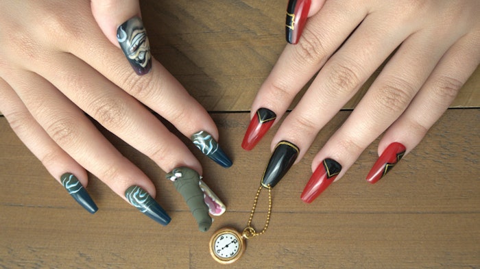 Peter Pan-inspired nails from September/October 2022 Cover Contest winner Cathy Torres.